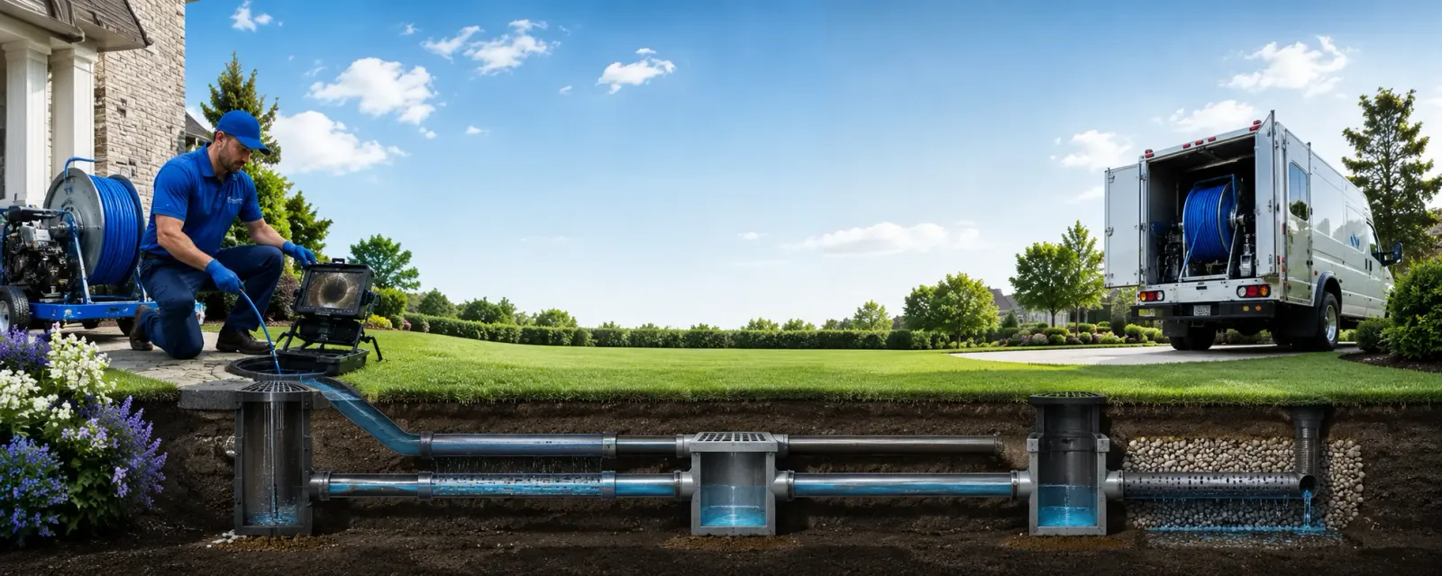 Outdoor drain cleaning information for Medford, NY